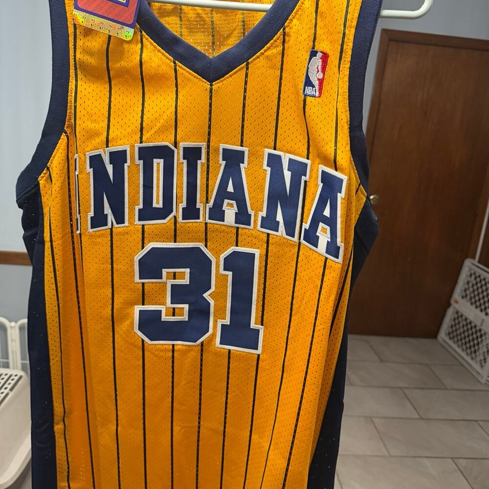 Mitchell & Ness Reggie Miller Indiana Pacers #31 Hardwood Classics Jersey